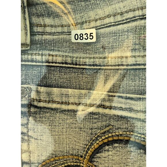 Bongo Micro Mini Denim Jean Shorts Womens 7 Jr Low Rise Hot Pants Y2K Beach Rave - Picture 11 of 11